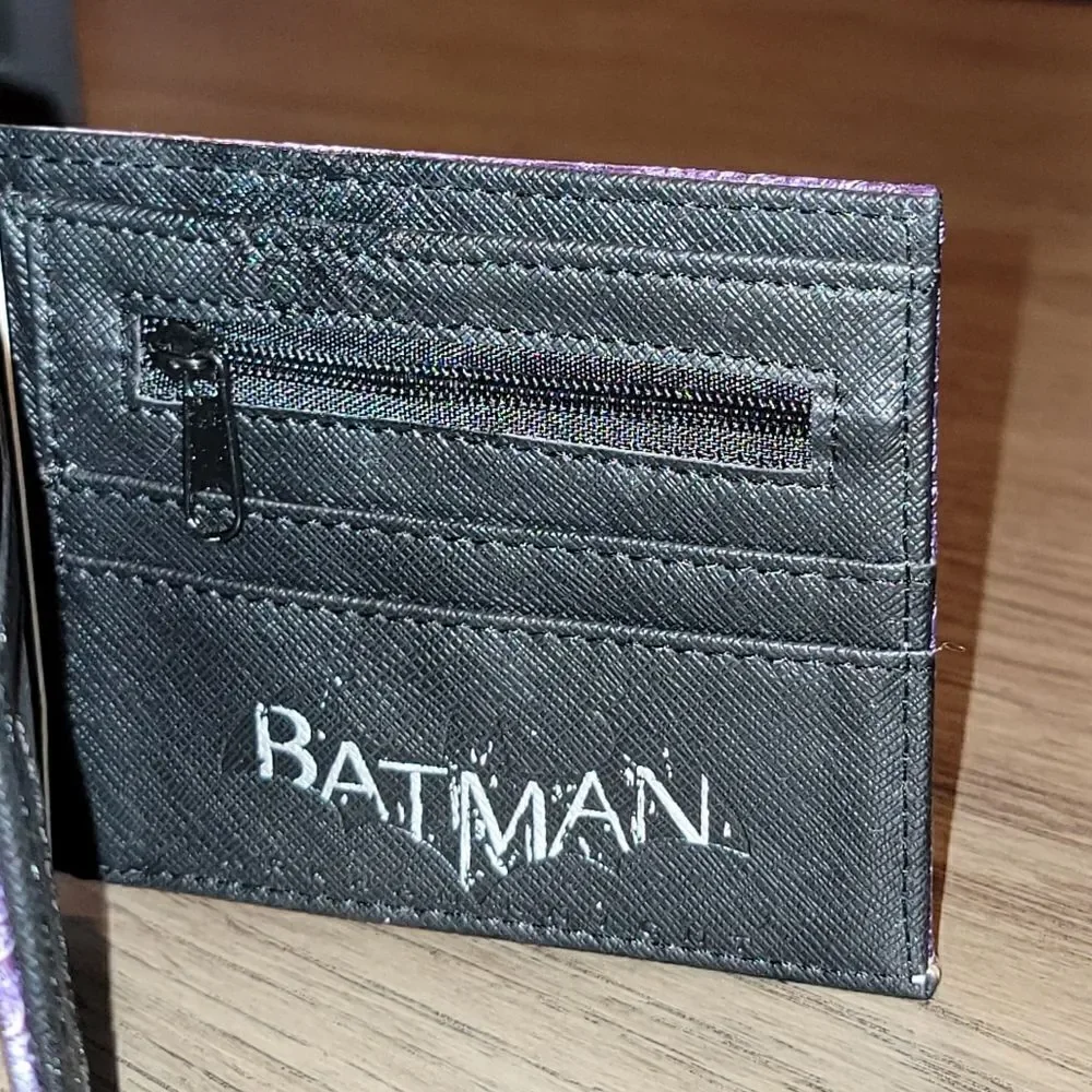 New DC Comics Batman Bifold Wallet Card Slots Zipper Money Compartment